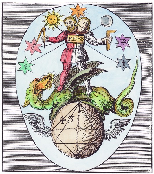 Sixth woodcut from Basil Valentine's Azoth