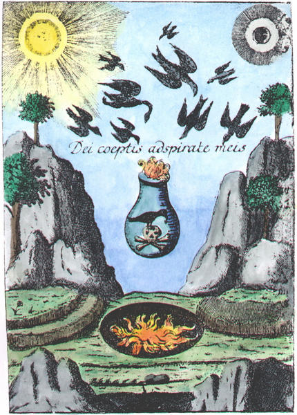 Frontispiece engraving from Microcosmische vorspiele des neuen Himmels und der neuen Erde, 1744