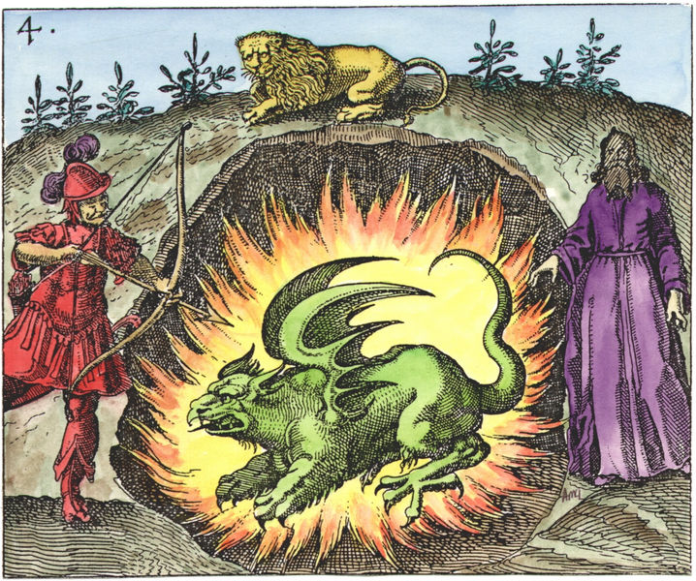 Mylius, Philosophia Reformata, 1622_slay dragon mother