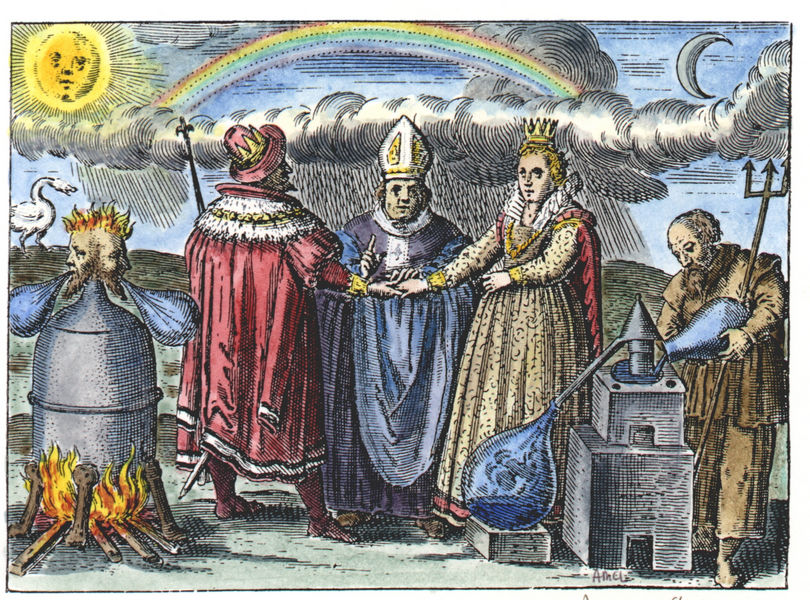 Sixth Key of Basil Valentine, 1599, in Michael Maier, Tripus Aureus (Golden Tripod), Frankfurt, 1618