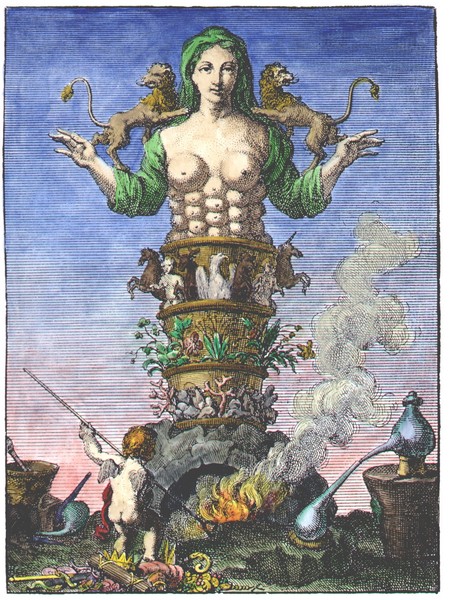 Frontispiece engraving from Urban Hjärne, Actorum Chemicorum Holmiensium, 1753