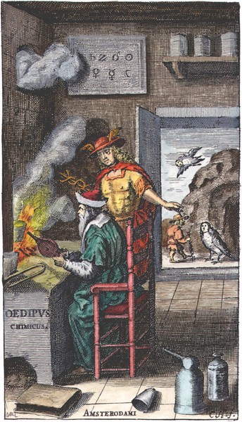 Frontispiece to J. J. Becher Oedipus chimicus, Amsterdam, 1664